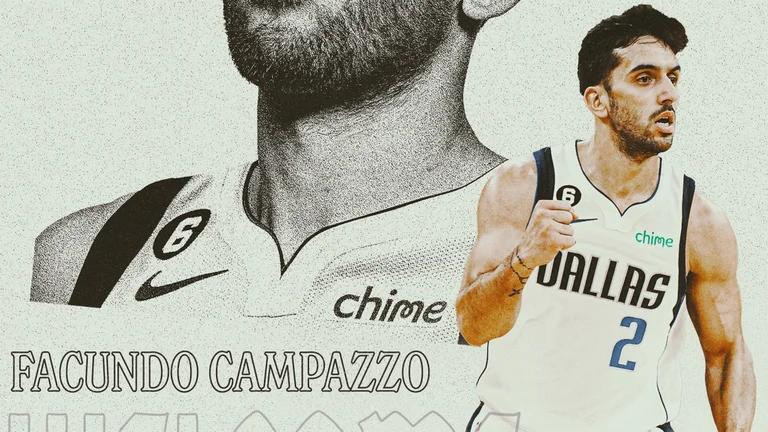 Facundo Campazzo, básquet. Foto: Twitter @dallasmavs.