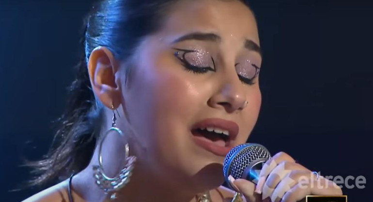 Agustina Sol Pereyra en la semifinal de Canta Conmigo Ahora. Foto: eltrece