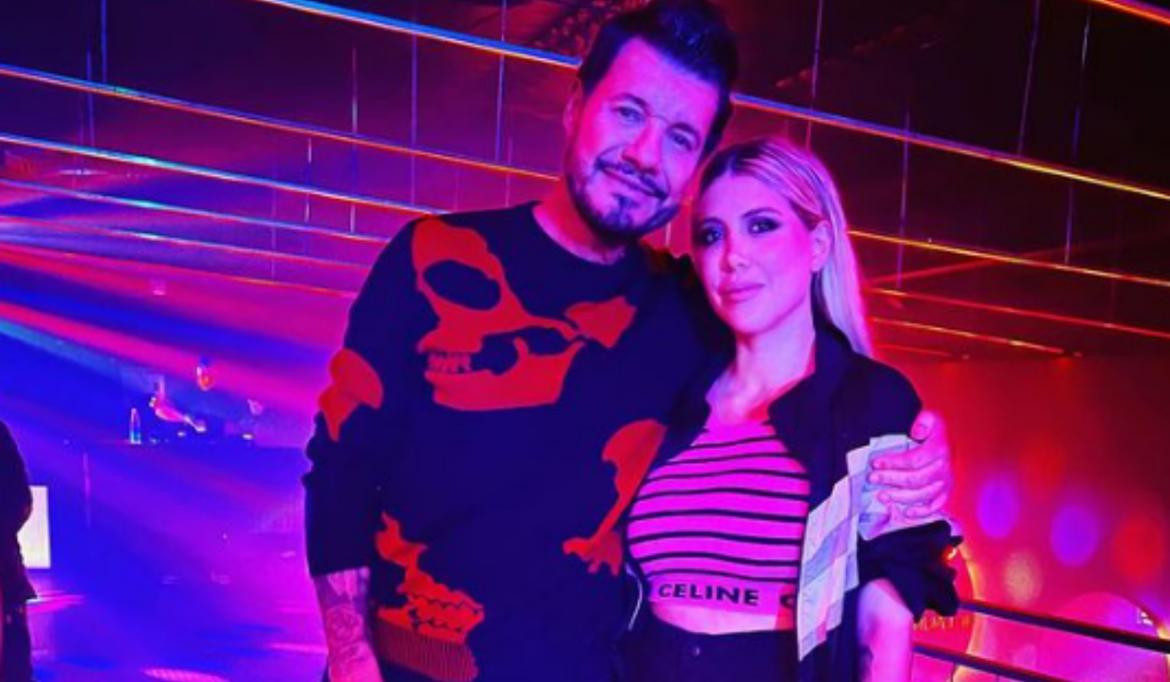 Marcelo Tinelli junto a Wanda Nara. Foto: captura.