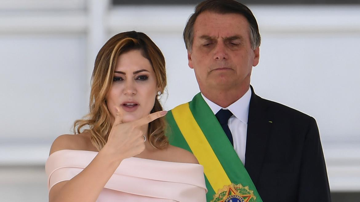 Michelle Bolsonaro y su esposo, Jair Bolsonaro. Foto: REUTERS