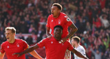 Festejo del Nottingham Forest ante el Liverpool por la Premier League. Foto: REUTERS.