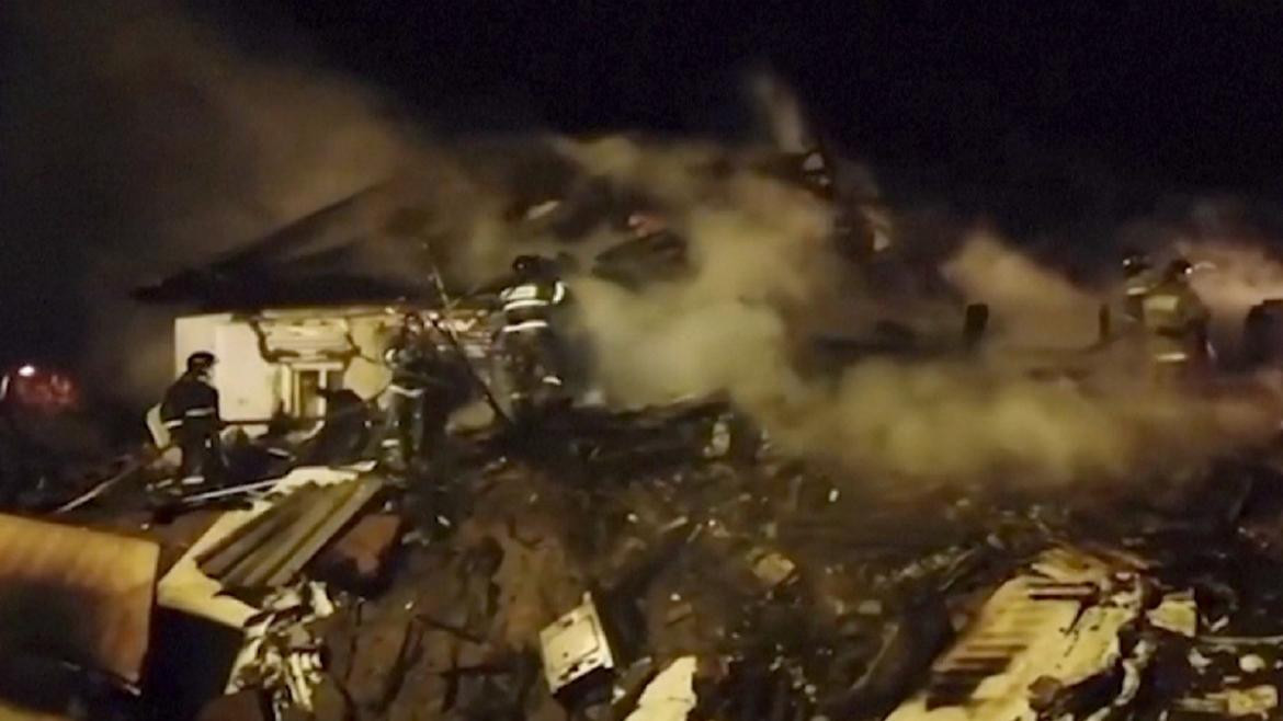 Accidente aéreo en Siberia, Rusia. Foto: captura de video Télam.