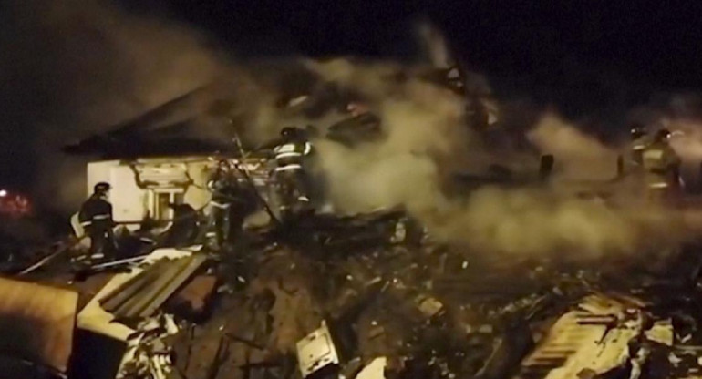 Accidente aéreo en Siberia, Rusia. Foto: captura de video Télam.