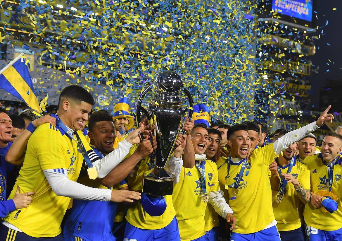 Boca campeón de la Liga Profesional de Fútbol. Foto: Télam.