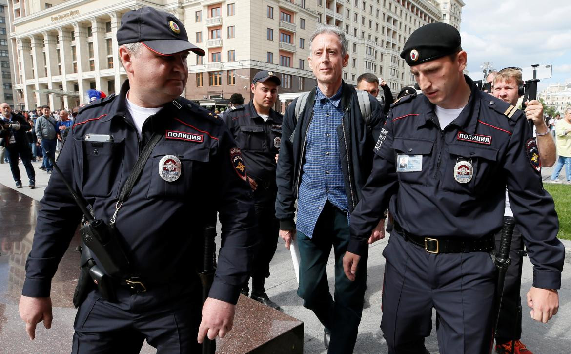 Activista Peter Tatchell detenido en Moscú 2018_Reuters