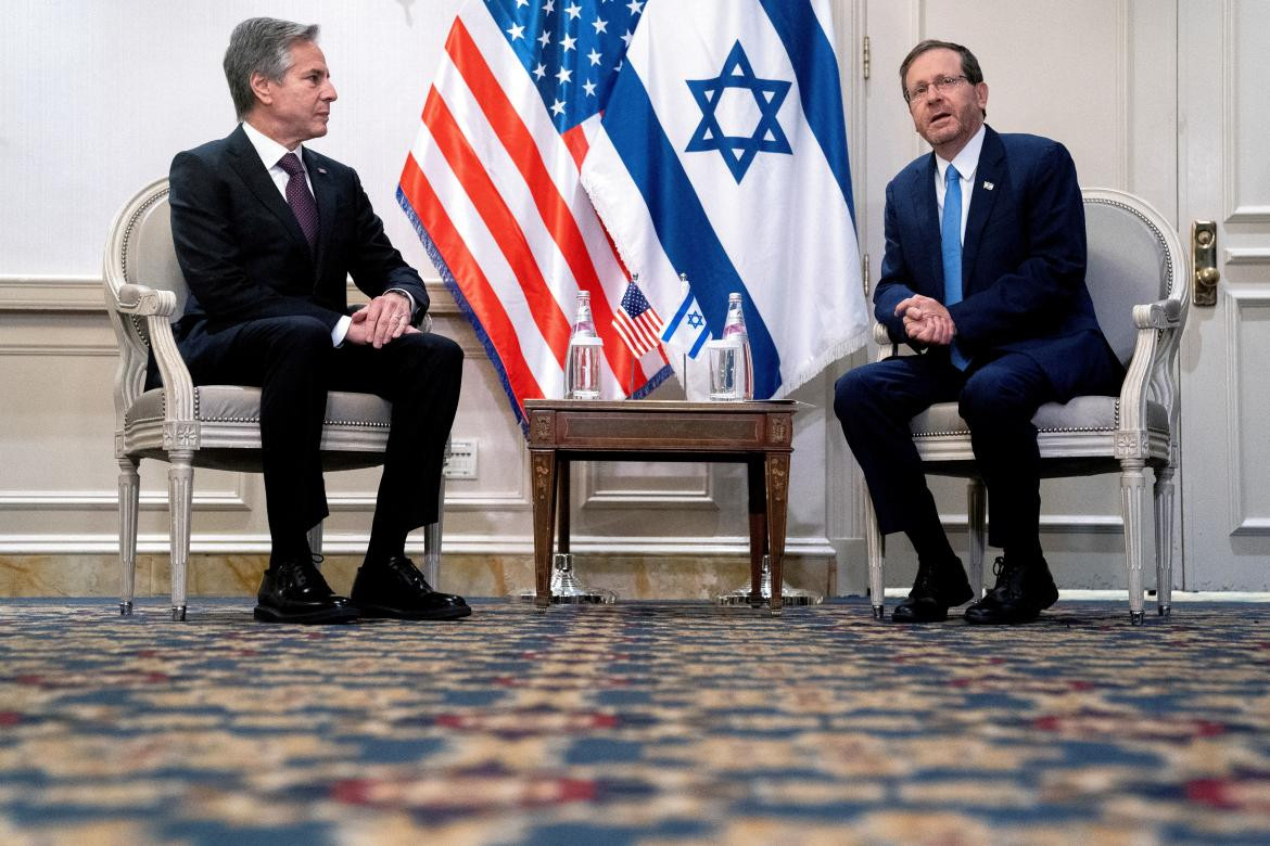 Reunión entre Blinken y Herzog, presidente de Israel_Reuters