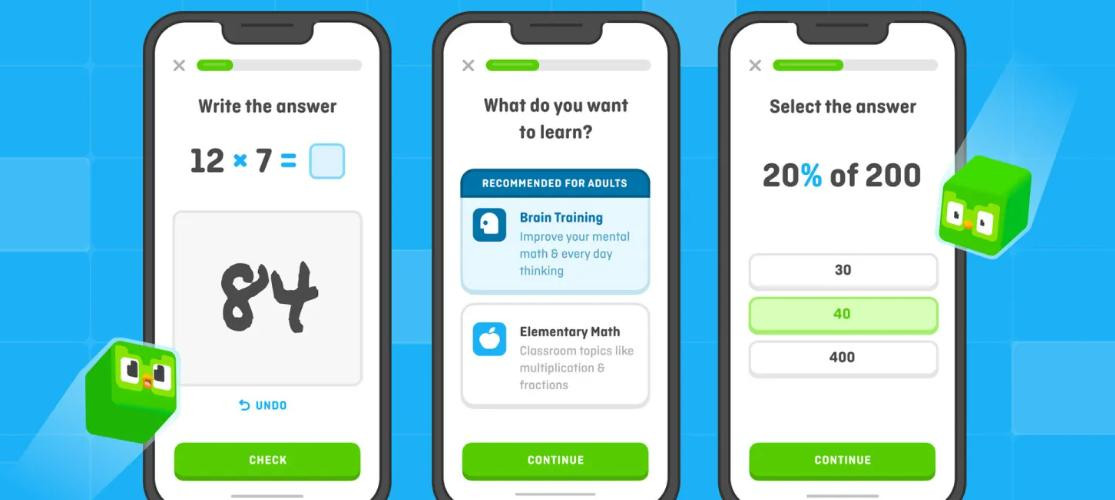 Duolingo Math, la nueva aplicación para aprender matemática. Foto: Duolingo.