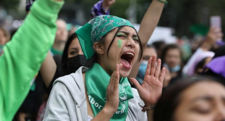 Día Internacional del Aborto Seguro, en Ciudad de México. Foto: REUTERS