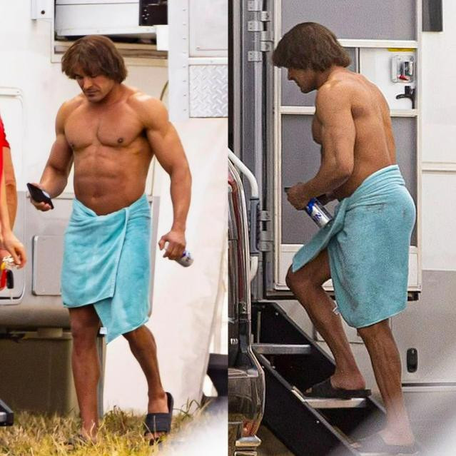 La transformación de Zac Efron. Foto: NA.