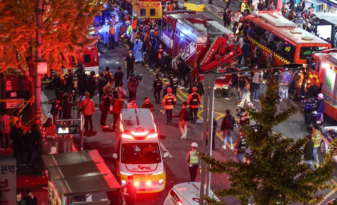 Tragedia en Seúl. Foto: EFE