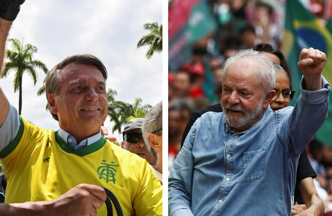 Jair Bolsonaro y Lula da Silva; balotaje en Brasil. Foto: Reuters.