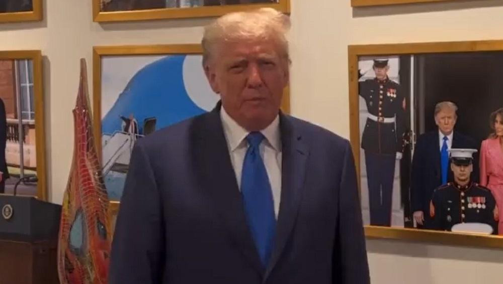 Saludo de Trump a Bolsonoaro. Foto: captura de video.