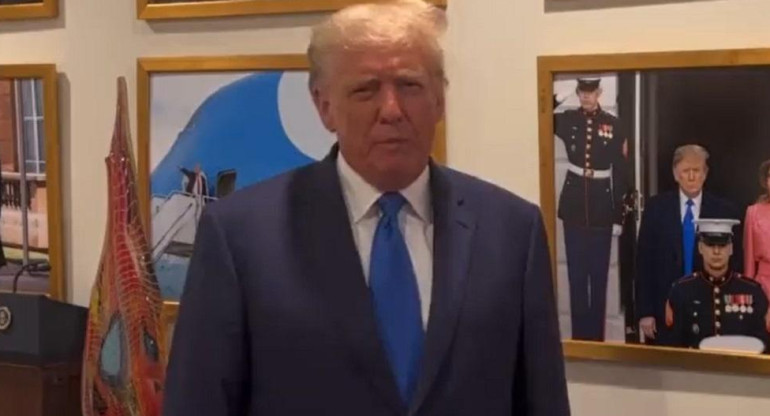 Saludo de Trump a Bolsonoaro. Foto: captura de video.