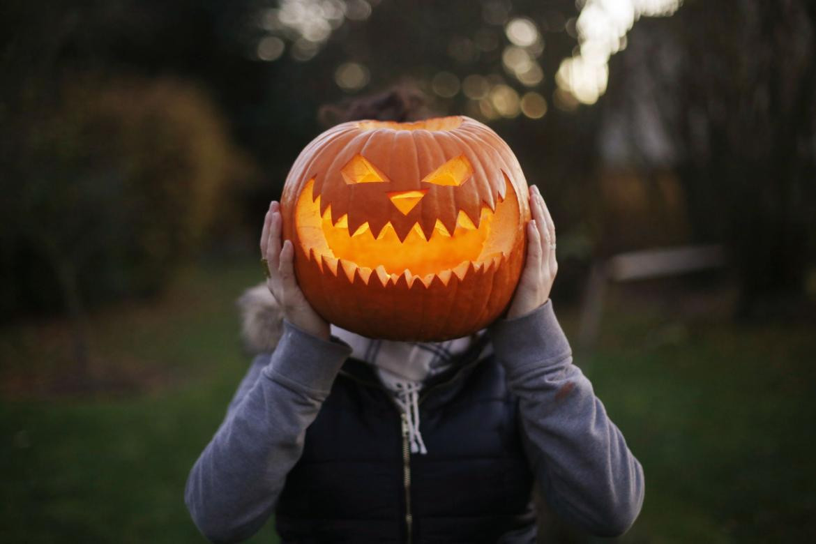 Las jackoantern hechas en calabazas. Foto: Reuters.