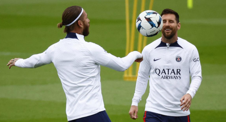 Lionel Messi y Sergio Ramos. Foto: REUTERS