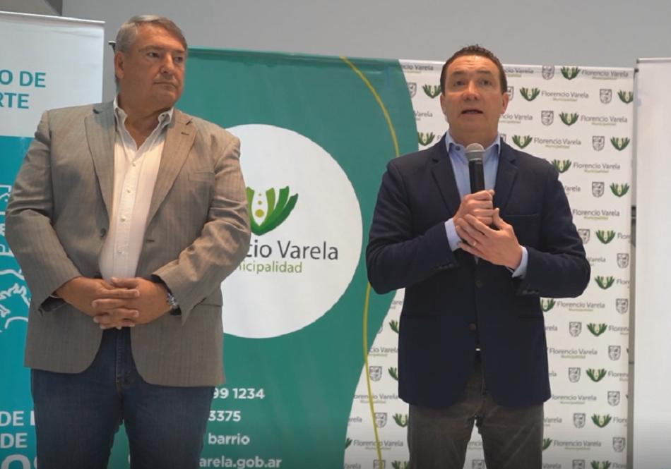 Andrés Watson y Jorge DOnofrio durante un acto. Foto: captura video