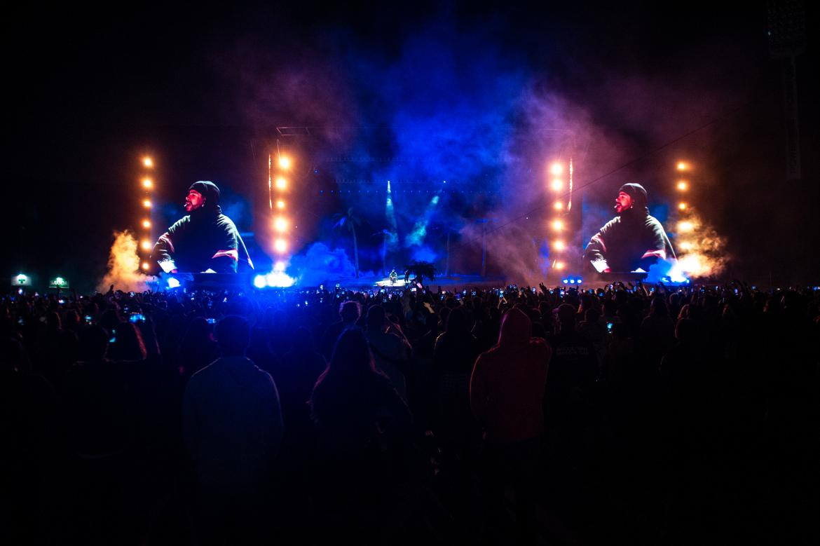 Bad Bunny, show en Argentina. Foto: Télam.