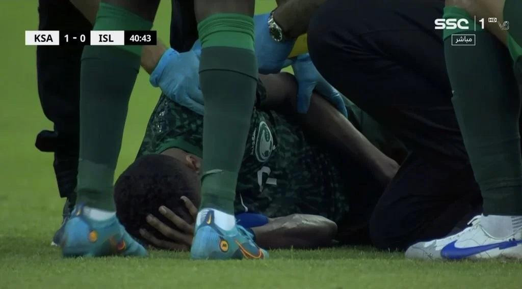 Lesionado en Selección de Arabia Saudita, foto captura video NA