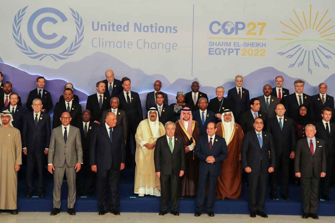 Representantes mundiales en el COP27. Foto: Reuters.