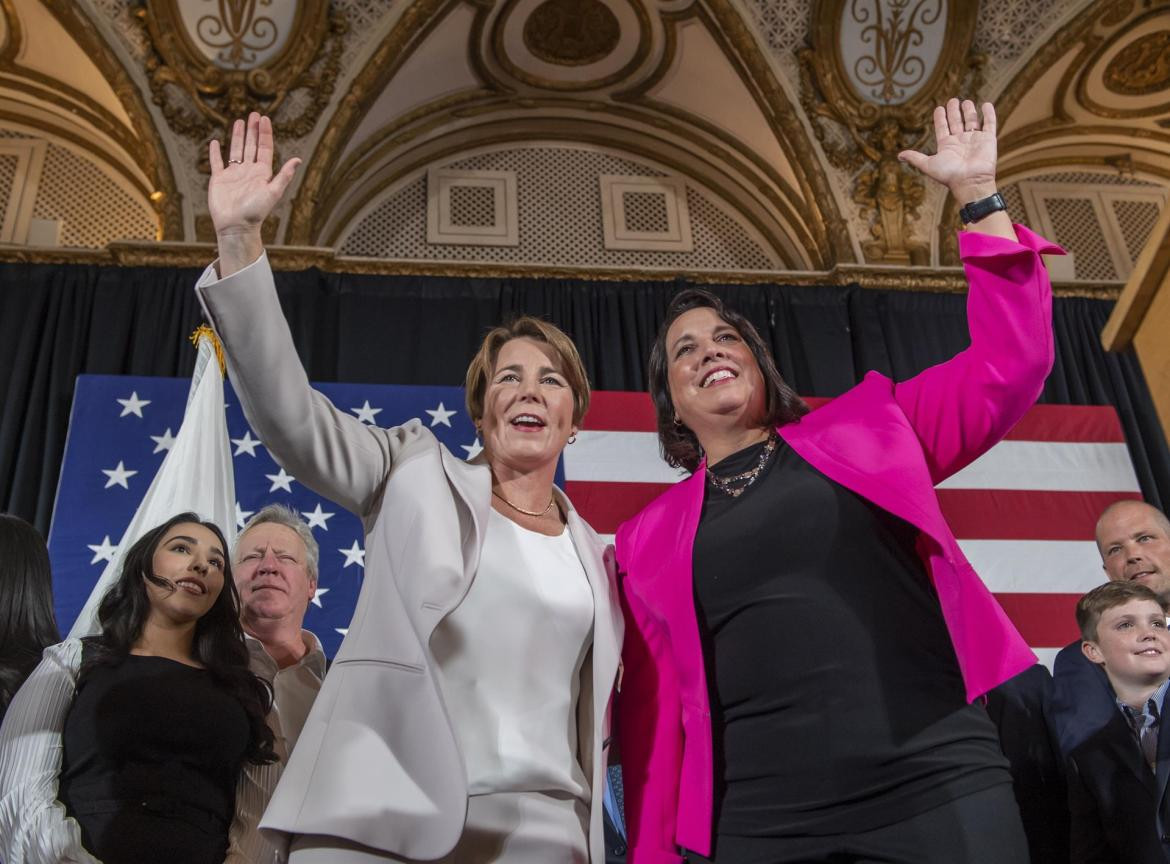 Maura Healey y su compañera de fórmula, Kim Driscoll_EFE