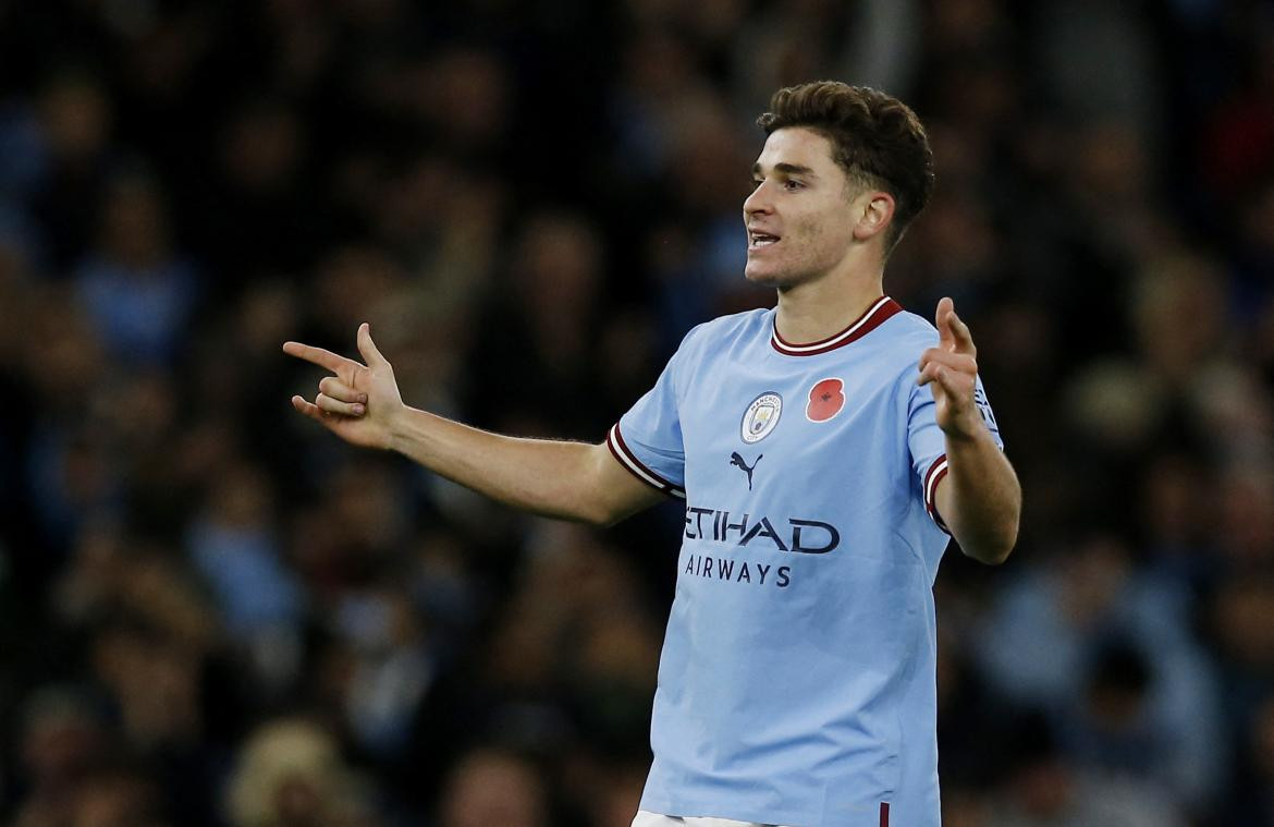 Julián Álvarez, Manchester City, Carabao Cup. Foto: REUTERS