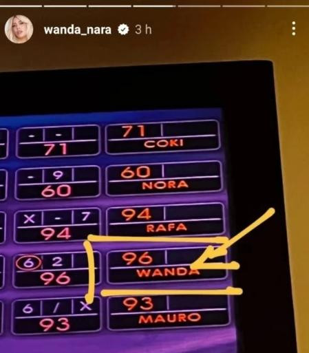 Historia de Wanda Nara en Instagram