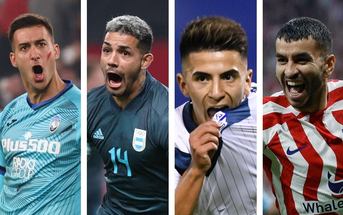 Musso, Medina, Almada y Correa; Selección Argentina. Foto: NA.
