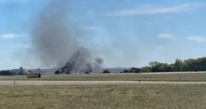 Choque de aviones en Dallas. Foto: NA