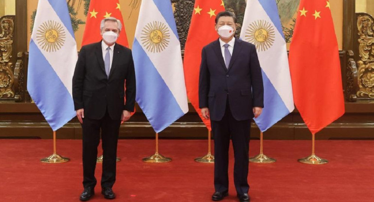 Alberto Fernández y Xi Jinping, foto NA