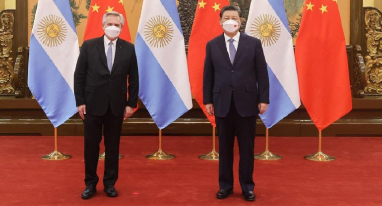 Alberto Fernández y Xi Jinping, foto NA
