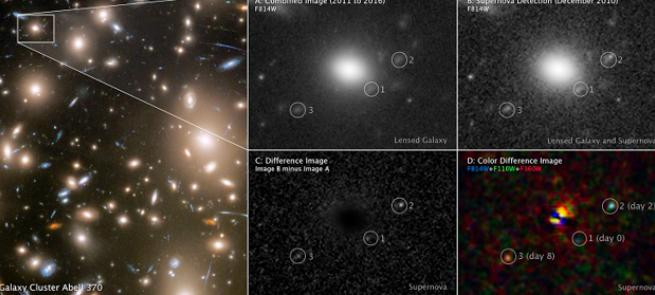 Las imágenes de la Supernova que capturó Hubble. Foto: NASA