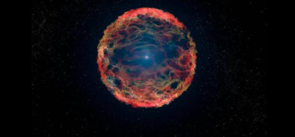 Imagenes de la supernova capturada por el telescopio Hubble. Foto: NASA