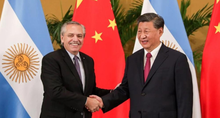 Alberto Fernández y Xi Jinping, foto Presidencia
