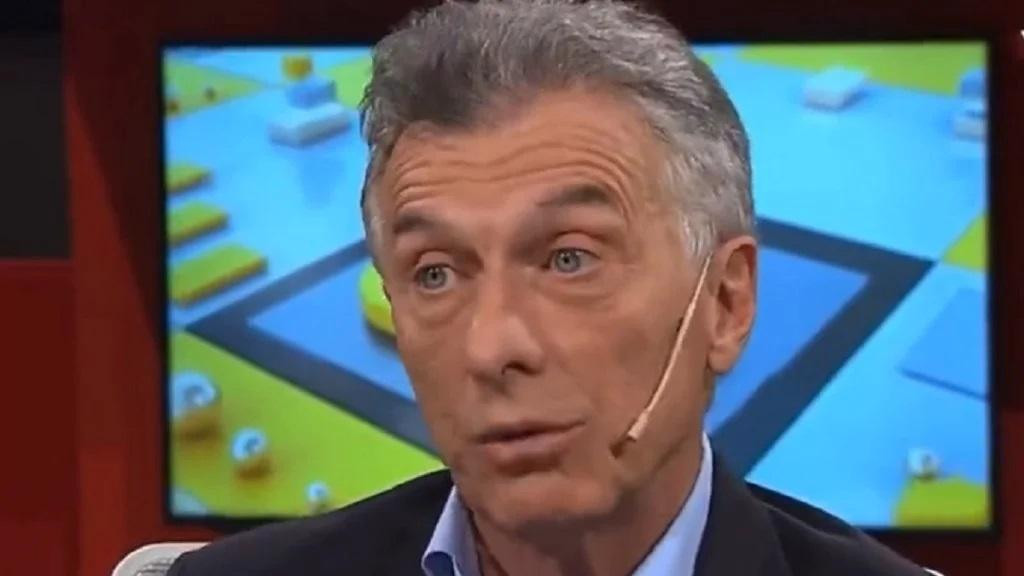 Mauricio Macri durante la entrevista en TV. Foto: Captura.