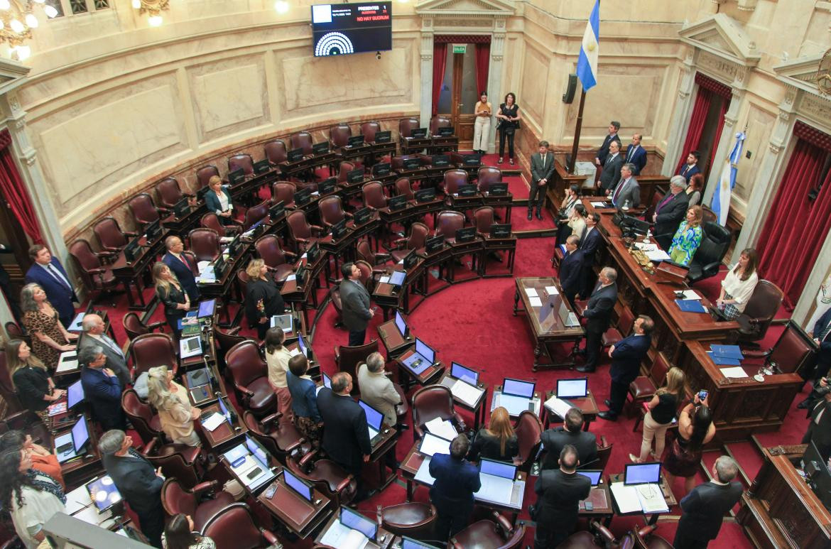 Senado sin la presencia de Juntos por el Cambio. Foto: NA.