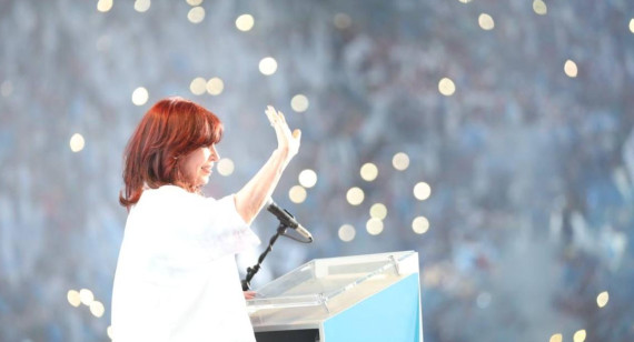 Cristina Kirchner en el Día de la Militancia. Foto: Frente de Todos