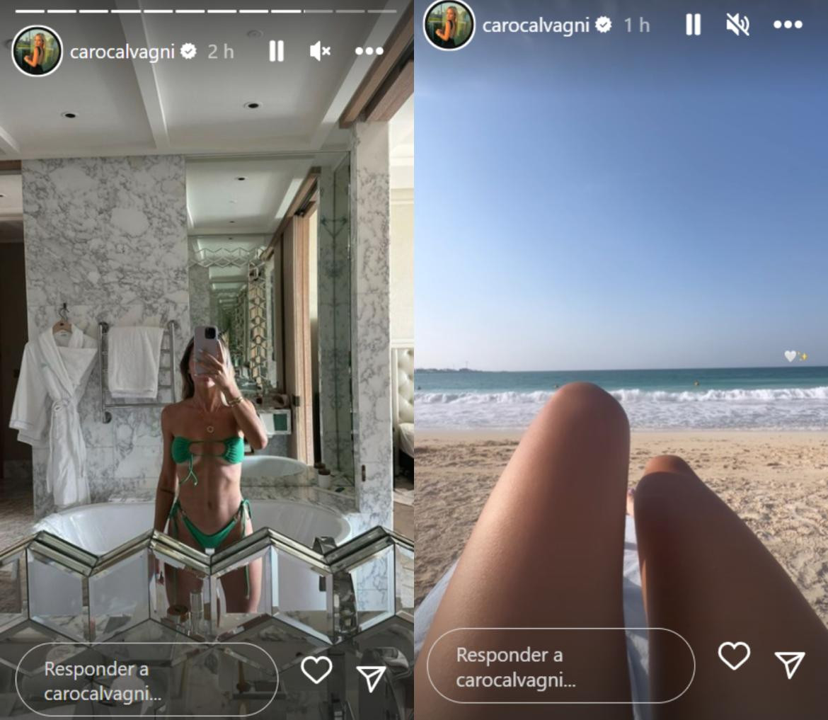 Carolina Calvagni, la esposa de Tagliafico, ya está en Qatar. Fotos: Instagram