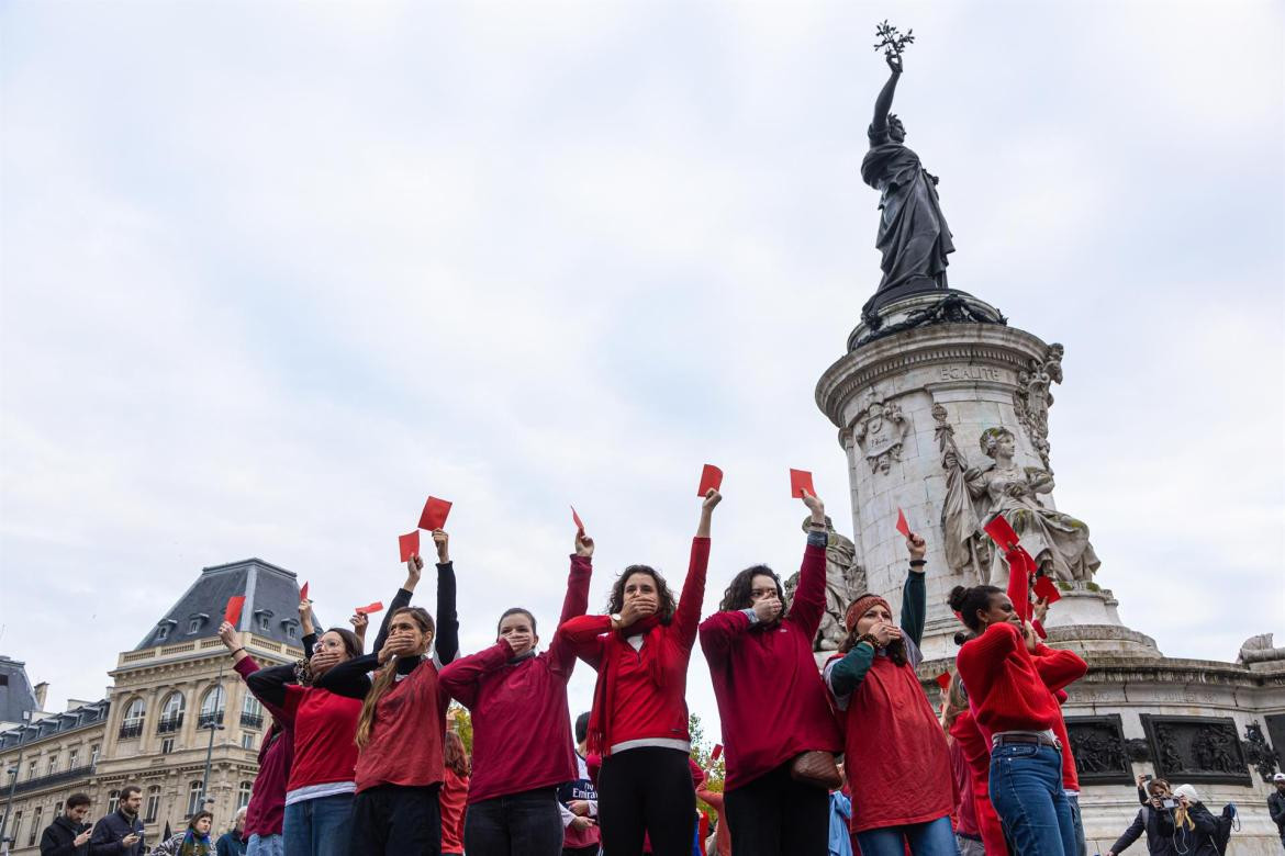 Protestas en París. Foto: EFE.