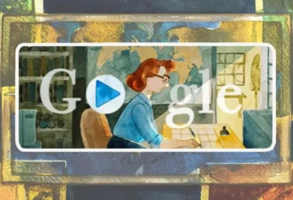 Doodle de Mary Tharp, la geóloga que revolucionó la ciencia. Foto: Google.