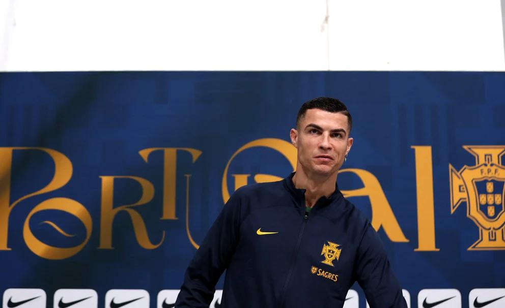Cristiano Ronaldo en conferencia, Selección Portugal. Foto: REUTERS
