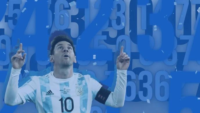 Messi y sus números, según Sastre. Foto: NA.