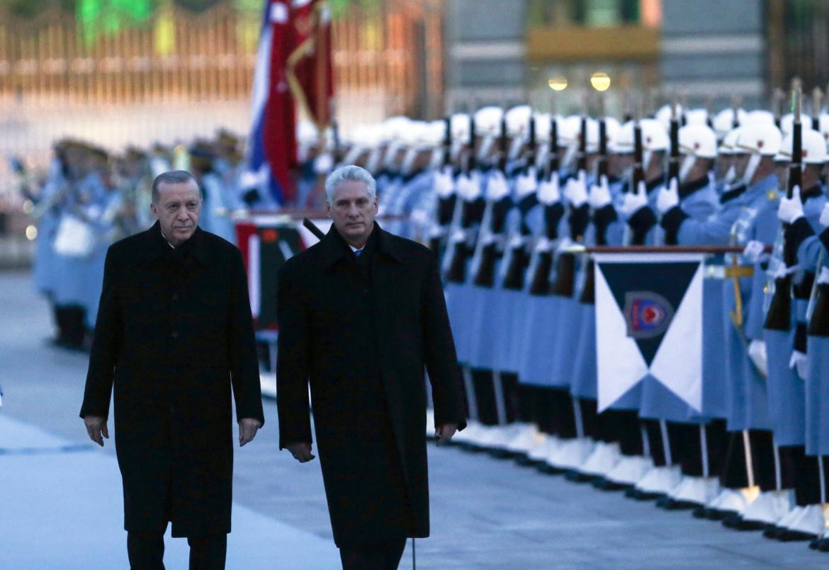 Presidente cubano y presidente turco en Turquía_Reuters