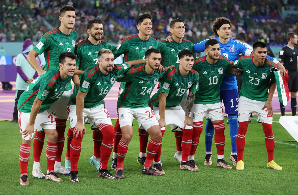 La formación de México vs. Polonia; Qatar 2022. Foto: Reuters.