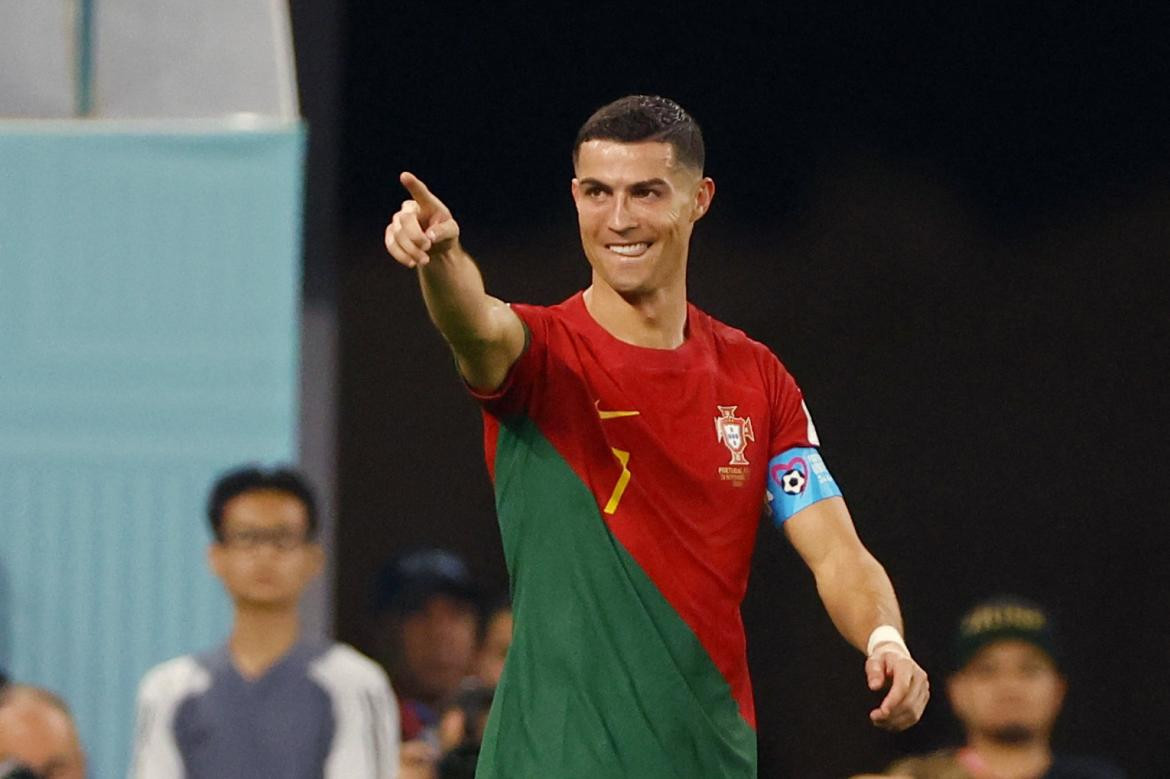 Cristiano Ronaldo en el Mundial de Qatar 2022. Foto: REUTERS.