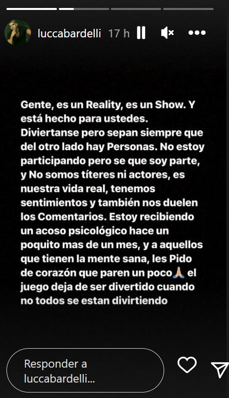 El pedido del novio de Julieta de Gran Hermano. Foto: Instagram.