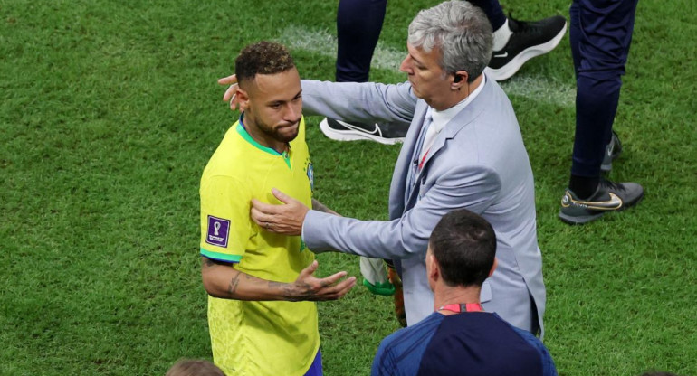 Tite y Neymar, Selección Brasil. Foto: REUTERS