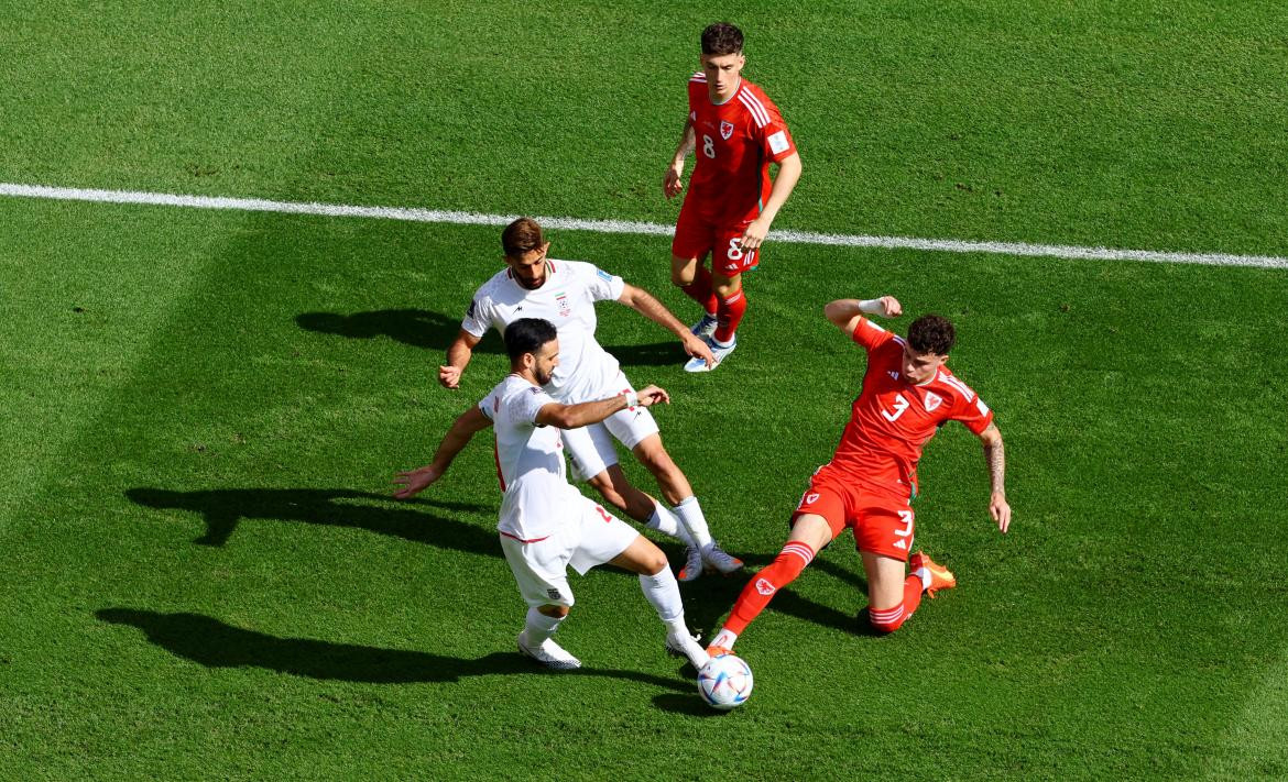 Mundial Qatar 2022, Gales vs. Irán. Foto: REUTERS.