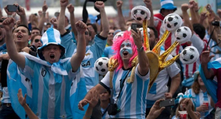 Hinchas Selección argentina. Foto: NA