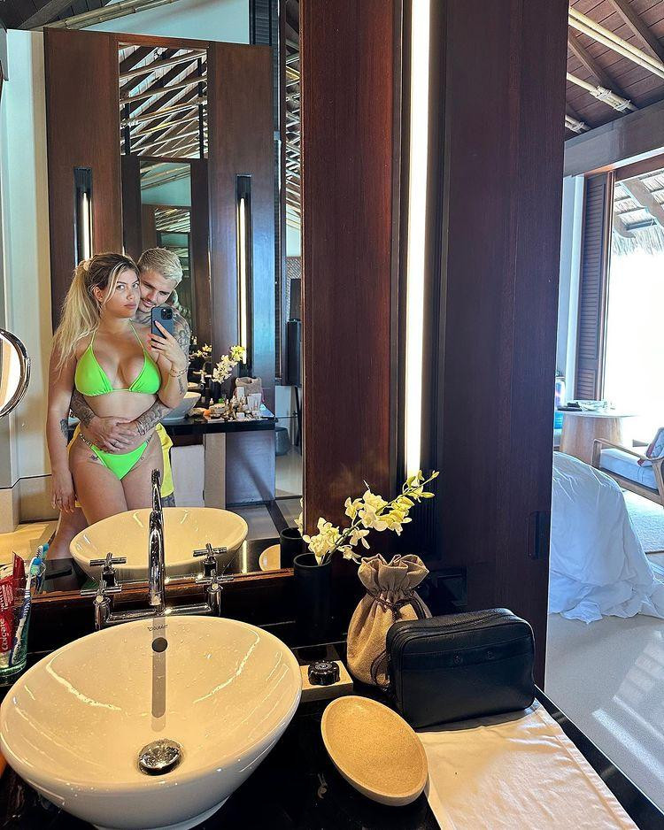 Wanda Nara y Mauro Icardi en las Islas Maldivas. Foto: Instagram @mauroicardi.