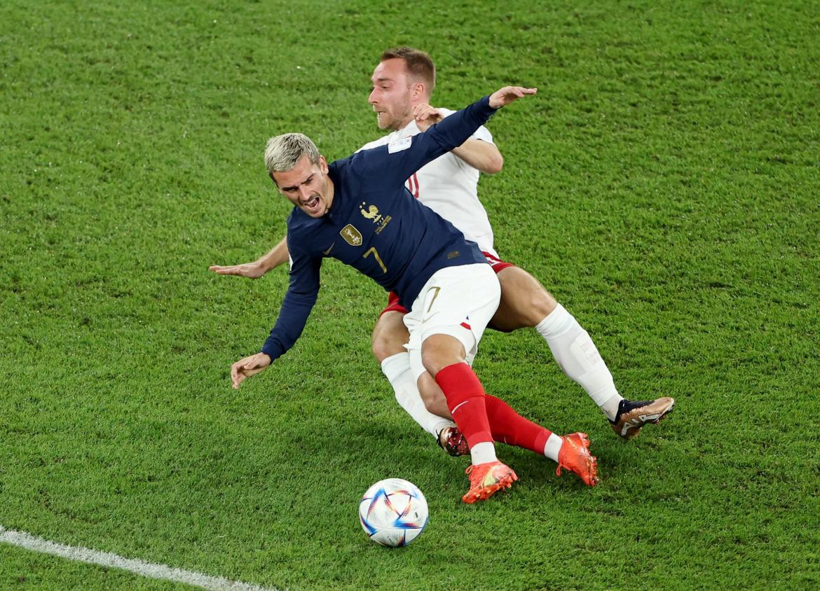 Francia vs Dinamarca, Qatar 2022. Foto: REUTERS